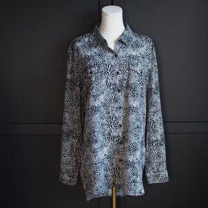 N.W.D. | Long Roll Sleeve Black & White Shirt